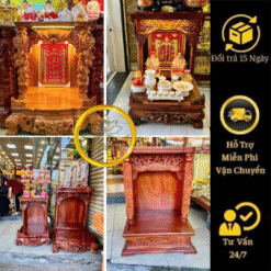 Bàn thờ thần tài gỗ hương
